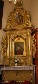 barokowy ołtarz Serca Pana Jezusa w Miechocinie